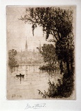 Artist: Mather, John. | Title: Brander's ferry | Date: 1894 | Technique: etching, printed in red/brown ink with plate-tone, from one plate