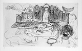 Artist: b'BOYD, Arthur' | Title: b'not titled.' | Date: 1994 | Technique: b'etching, printed in black ink with plate-tone, from one  plate'