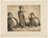 Artist: Dyson, Will. | Title: Hollywood: The Executives: And gentlemen our policy shall ever continue to be that of giving the people what they like and if they dont like it, something else exactly like it. | Date: c.1929 | Technique: drypoint, printed in black ink, from one plate