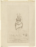 Artist: b'Duterrau, Benjamin.' | Title: b'Tanleboueyer, a native of the district of Oyster Bay & the Wife to Manalargerna was attached to the misson in 1830.' | Date: 1835, August 24 | Technique: b'etching, printed in brown ink, from one copper plate'