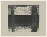 Artist: b'Maguire, Tim.' | Title: b'not titled [2 poplars in water]' | Date: 1987 | Technique: b'lithograph, printed in black ink, from one plate' | Copyright: b'\xc2\xa9 Tim Maguire'