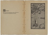 Artist: b'Rede, Geraldine.' | Title: b'Eucalyptus.' | Date: 1909 | Technique: b'woodcut, printed in colour in the Japanese manner, from two blocks; with letter-press'