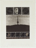 Artist: MADDOCK, Bea | Title: Canberra eclipse | Date: 1977, December | Technique: photo-etching, etching and aquatint, printed in black and brown ink, from 10 plates