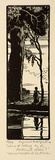 Artist: McGrath, Raymond. | Title: Who is it calling by the darkened river? | Date: 1924 | Technique: wood-engraving, printed in black ink, from one block