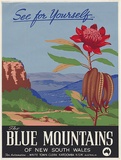 Artist: Rousel, J.H. Roy. | Title: See for yourself: The Blue Mountains. | Date: c.1948 | Technique: screenprint, printed in colour, from 10 stencils