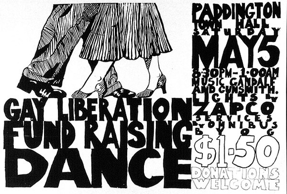 Artist: b'GAY LIBERATION' | Title: b'Fund Raising Dance' | Technique: b'screenprint, printed in colour, from multiple stencils'