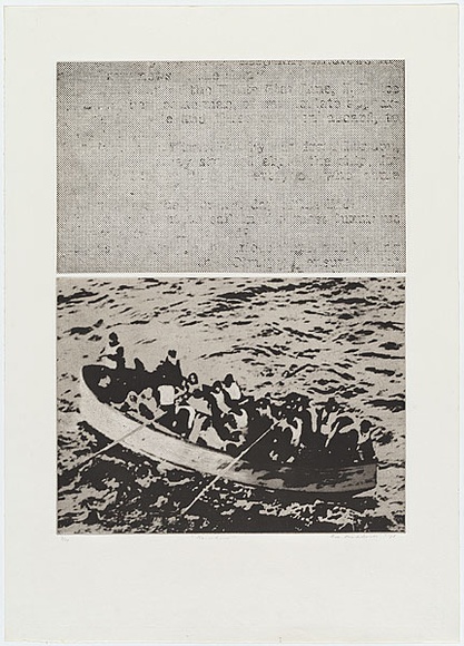 Artist: b'MADDOCK, Bea' | Title: b'No-where.' | Date: 1974 | Technique: b'photo-etching, aquatint and etching, printed in black ink, from one plate'