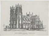 Title: bSt. Andrew's Cathedral, Sydney N.S.W. | Date: c.1856 | Technique: b'etching, printed in black ink, from one copper plate'