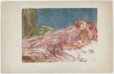 Artist: BUNNY, Rupert | Title: (The white sofa). | Date: c.1898 | Technique: monotype, printed in colour, from one zinc plate
