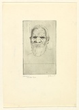 Artist: b'EWINS, Rod' | Title: b'Aboriginal, Wailbri Tribe.' | Date: 1965 | Technique: b'line-engraving, printed in black ink, from one copper plate'