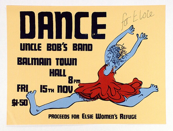 Artist: b'SYDNEY UNIVERSITY FEMINISTS' | Title: b'Elsie Dance' | Technique: b'screenprint, printed in colour, from multiple stencils'