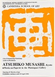 Artist: Musashi, Atsubiko. | Title: Atsuhiko Musashi, Kyoto: Works on paper in the Photospace Gallery...Canberra School of Art. | Date: 1992 | Technique: screenprint, printed in colour, from one stencil