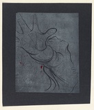Artist: EWINS, Rod | Title: Linocut reverse proof for Web stage 1. | Date: 1967 | Technique: linocut, printed in black ink, from one block