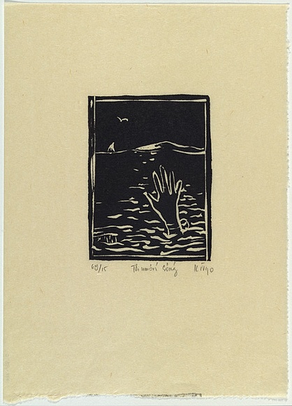 Artist: b'Nguyen, Tuyet Bach.' | Title: b'Toi muon song [I want to live]' | Date: 1990 | Technique: b'linocut printed in black ink, from one block'