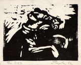 Artist: Taylor, John H. | Title: The dog | Date: 1952 | Technique: linocut, printed in black ink, from one block