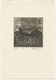 Artist: Makigawa, Akio. | Title: Rain | Date: 1998, June | Technique: etching and aquatint, printed in black ink, from one plate