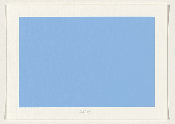 Title: not titled [light blue] | Date: 2004 | Technique: screenprint, printed in acrylic paint, from one stencil