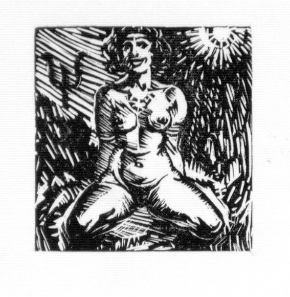 Artist: b'Wallace-Crabbe, Kenneth.' | Title: b'not titled [Nude woman]' | Date: c.1960 | Technique: b'wood-engraving, printed in black ink, from one block' | Copyright: b'Courtesy the estate of Kenneth Wallace-Crabbe'