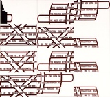 Artist: b'Ramsden, Mel.' | Title: b'Fasces. Part II (mosaic of postcards).' | Date: 1977 | Technique: b'lithograph, printed in black ink, from one stone [or plate]'