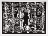 Artist: b'Debenham, Pam.' | Title: b'History.' | Date: 1988 | Technique: b'linocut, printed in black ink, from one block'