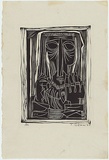 Artist: b'Zikaras, Teisutis.' | Title: b'One of the three wise men.' | Date: 1958 | Technique: b'linocut, printed in black ink, from one block'