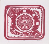 Artist: b'Lasisi, David.' | Title: b'Chichi' | Date: 1976 | Technique: b'screenprint, printed in madder ink, from one stencil'
