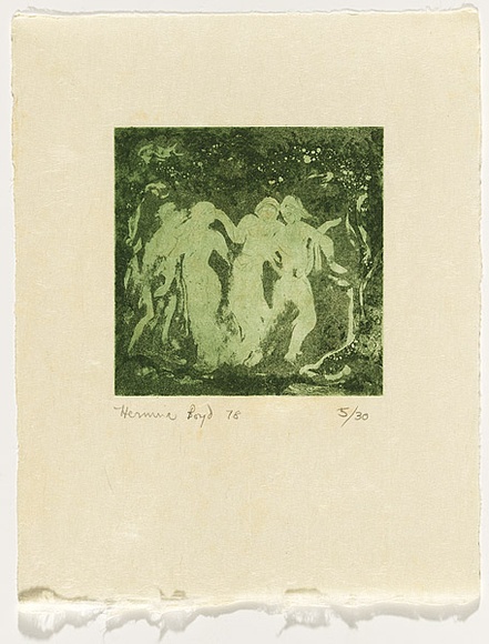 Artist: b'Boyd, Hermia.' | Title: b'Dancers.' | Date: 1978 | Technique: b'etching and aquatint'