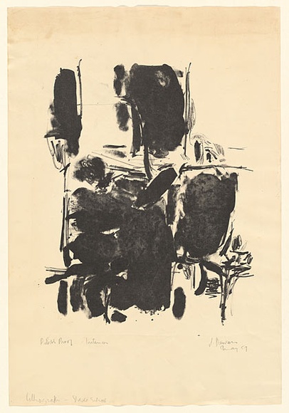 Artist: b'Dawson, Janet.' | Title: b'Interior.' | Date: 1959, May | Technique: b'lithograph, printed in black ink, from one stone' | Copyright: b'\xc2\xa9 Janet Dawson. Licensed by VISCOPY, Australia'