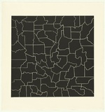 Artist: b'Marshall, John.' | Title: b'Map' | Date: 1994 | Technique: b'linocut, printed in black ink, from one block'