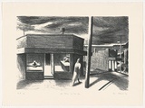 Artist: AMOR, Rick | Title: A town by the sea. | Date: 1992 | Technique: lithograph, printed in black ink, from one stone [or plate]