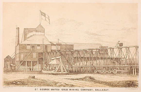 Artist: Hamel, Julius. | Title: Illustrations of Ballarat mining. | Date: 1867 | Technique: lithographs, printed in brown ink, each from one stone