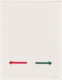 Artist: LEXIER, Micah | Title: Untitled [Two arrows: one red, one green] | Date: 2005 | Technique: screenprint, printed in colour, from two stencils