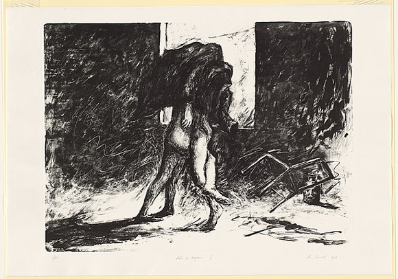 Artist: b'Unsworth, Ken.' | Title: b'Villa des vergesseurs IV' | Date: 1987 | Technique: b'transfer-lithograph, printed in black ink, from one stone'