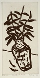 Artist: Money, John. | Title: Still life with leaves | Date: 1995, September | Technique: liftground-aquatint, printed in black ink, from one plate