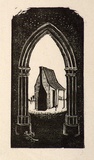 Artist: OGILVIE, Helen | Title: (Hut in arch) | Technique: wood-engraving, printed in black ink, from one block