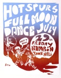 Artist: UNKNOWN | Title: Hot spurs full moon dance | Date: 1977 | Technique: screenprint, printed in colour, from one stencils