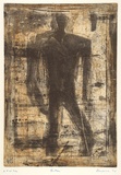 Artist: b'Fransella, Graham.' | Title: b'Bather' | Date: 1996, July | Technique: b'etching, roullette, open-bite, aquatint, scraping and burnishing, printed in colour, from two plates' | Copyright: b'Courtesy of the artist'