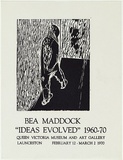 Artist: b'MADDOCK, Bea' | Title: b'Exhibition poster: Bea Maddock Ideas evolved 1960-70' | Date: 1970 | Technique: b'letterpress; process block'