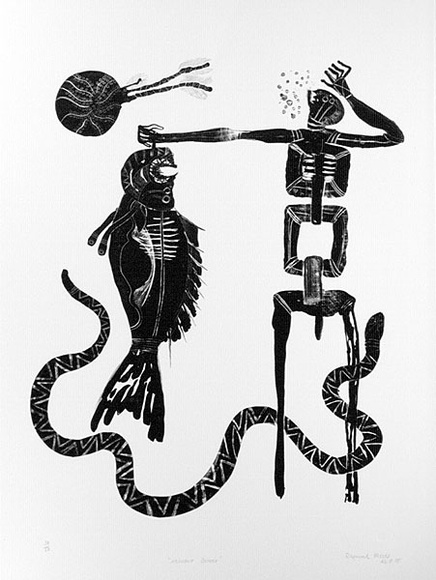 Artist: b'Meeks, Arone Raymond.' | Title: b'Argoonie Doowie' | Date: 1988, 26 August | Technique: b'lithograph, printed in black ink, from one stone [or plate]'