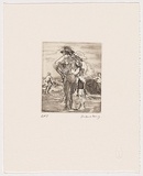 Artist: b'Harding, Nicholas.' | Title: b'Untitled (Couple on beach).' | Date: 2004 | Technique: b'open-bite and aquatint, printed in brown ink, from one plate'