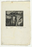 Artist: b'Cilento, Margaret.' | Title: b'Goat.' | Date: 1953 | Technique: b'etching, aquatint, printed in black ink with plate-tone, from one  plate'