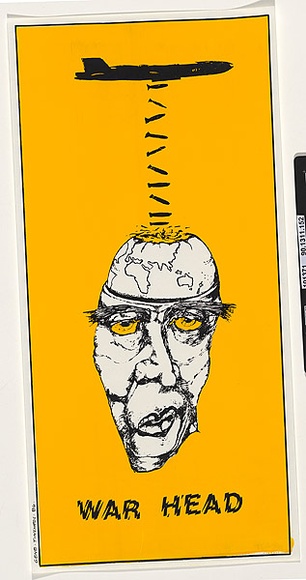 Artist: b'Clarkson, Jean.' | Title: b'Warhead.' | Date: 1984 | Technique: b'screenprint, printed in colour, from two stencils'