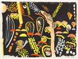 Artist: b'Lanceley, Colin.' | Title: b'Summer night' | Date: 1987 | Technique: b'lithograph, printed in colour, from multiple stones [or plates]' | Copyright: b'\xc2\xa9 Colin Lanceley. Licensed by VISCOPY, Australia'