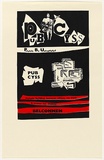 Artist: b'Anderson, Garry.' | Title: b'PUB CYSS. Projects by unemployed.' | Date: 1980 | Technique: b'screenprint, printed in colour, from two stencils'