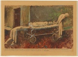 Artist: Bell, George.. | Title: The Chariot of Burden. | Date: 1949 | Technique: monotype, printed in black ink, from one plate; with pastel, and oil pastel additions