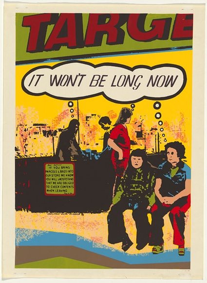 Artist: b'Robertson, Toni.' | Title: b'Taking marketown by strategy - 5' | Date: (1976-77) | Technique: b'screenprint, printed in colour, from multiple stencils' | Copyright: b'\xc2\xa9 Toni Robertson'