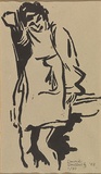 Artist: b'Dallwitz, David.' | Title: b'Julie leaning.' | Date: 1953