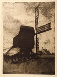 Artist: b'LONG, Sydney' | Title: b'The passing storm' | Date: c.1919 | Technique: b'aquatint, softground etching, printed in warm black ink, from one plate' | Copyright: b'Reproduced with the kind permission of the Ophthalmic Research Institute of Australia'