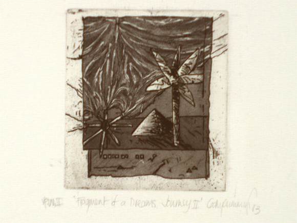 Artist: Cummins, Cathy. | Title: Fragment of a dream's journey II | Date: 1983 | Technique: etching and aquatint, printed in black ink, from one plate