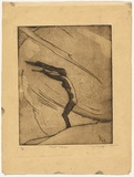 Artist: b'Friend, Donald.' | Title: b'West wind.' | Date: c.1932 | Technique: b'etching and aquatint printed in brown ink with plate-tone' | Copyright: b'Courtesy of the Estate of Donald Friend'